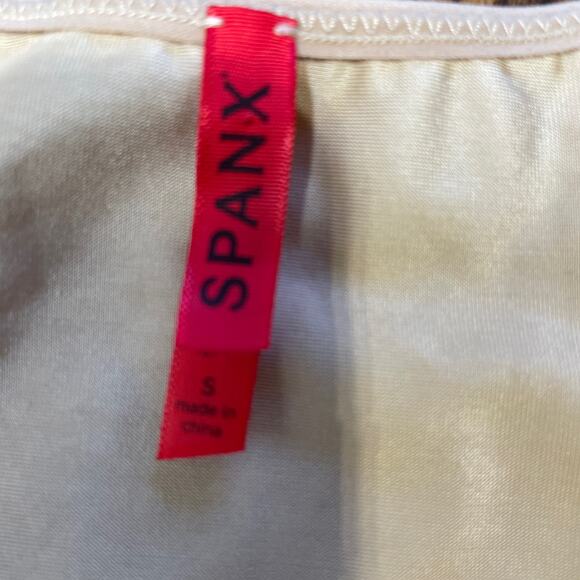 SPANX Thinstincts Open-Bust Mid-Thigh Bodysuit Soft Nude Size S - Picture 8 of 9